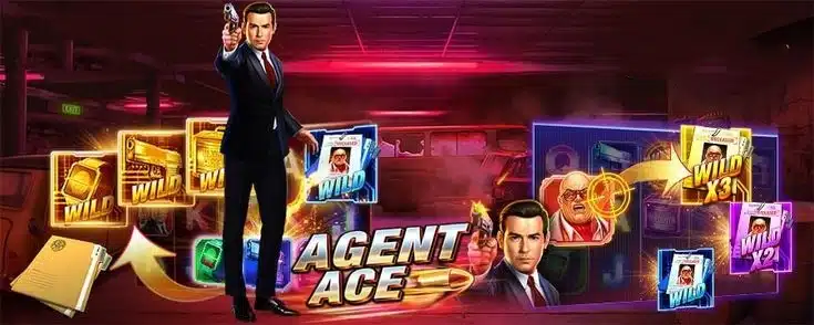Ang Agent Ace Slot ay isang 5-reel, 3-row na video slot mula sa JILI SLOT na nagtatampok ng bullet time at wild na mga simbolo ng bonus na may natatanging kakayahan na palitan ang anumang simbolo.